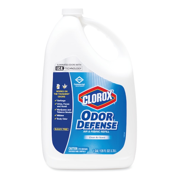 Clorox Commercial Solutions Odor Defense Air/Fabric Spray, Clean, 1 gal, PK4 31716